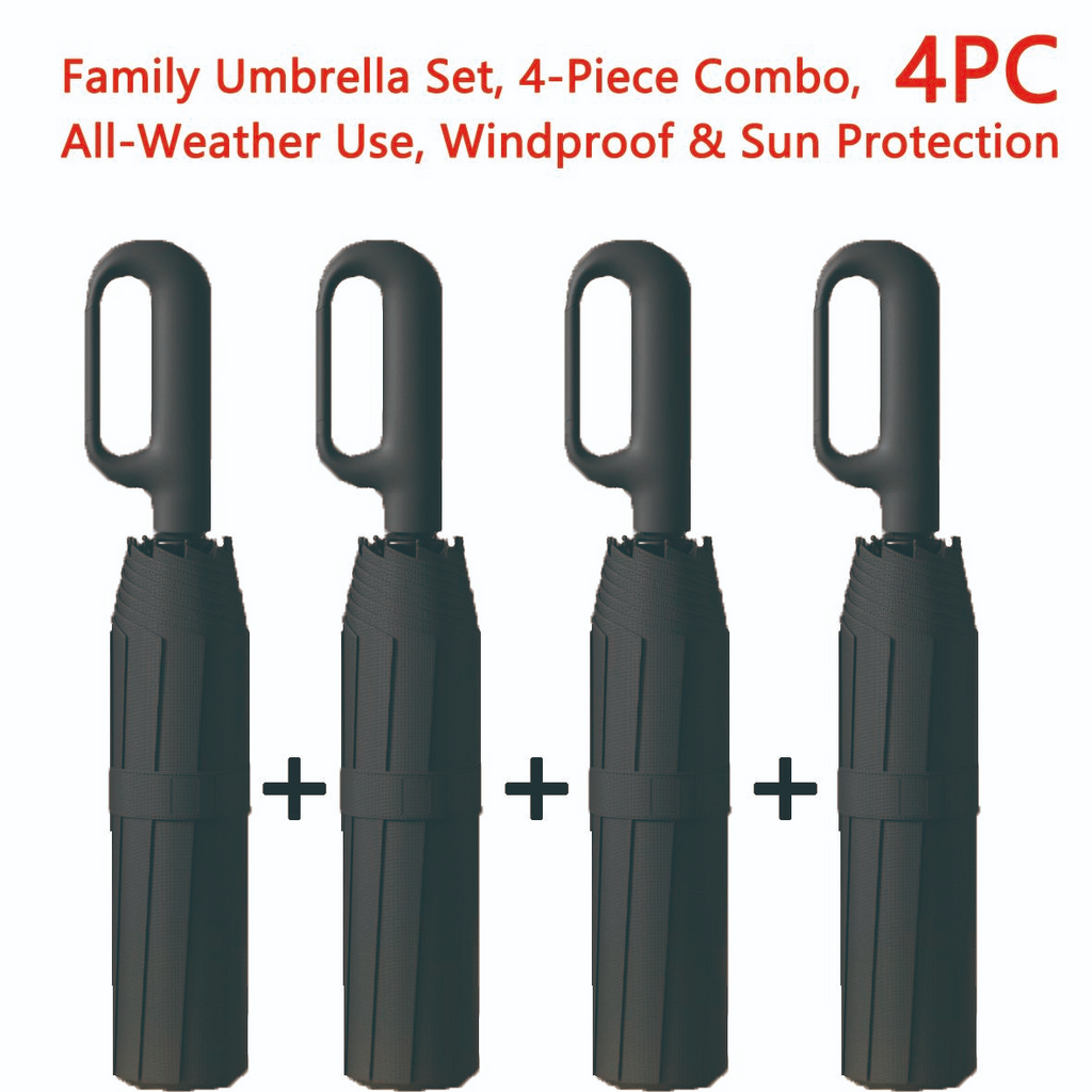 Automatic Folding Umbrella – Windproof & Waterproof | 10-Rib Double Canopy | Men & Women