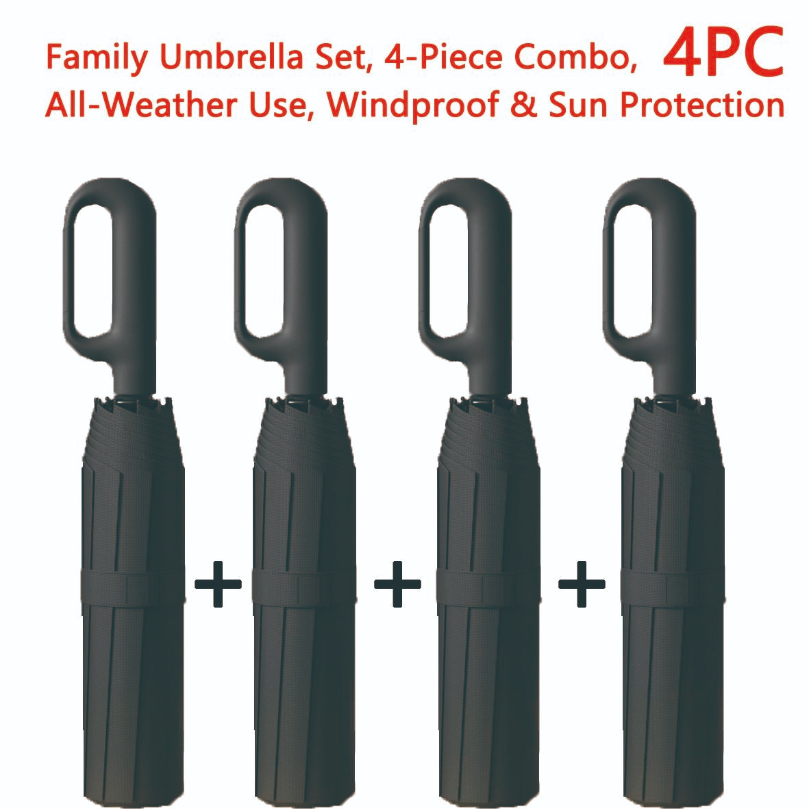 Automatic Folding Umbrella – Windproof & Waterproof | 10-Rib Double Canopy | Men & Women