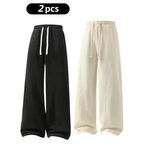 Men's Fleece-Lined Warm Sweatpants | Drawstring design, loose fit—suitable for autumn and winter wear.