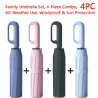Automatic Folding Umbrella – Windproof & Waterproof | 10-Rib Double Canopy | Men & Women