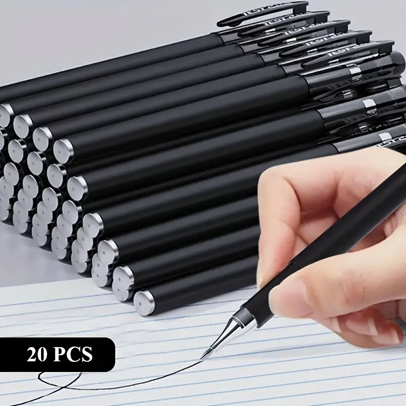 Black Ballpoint Pens 0.5mm – 20-Pack Smooth Writing Pens