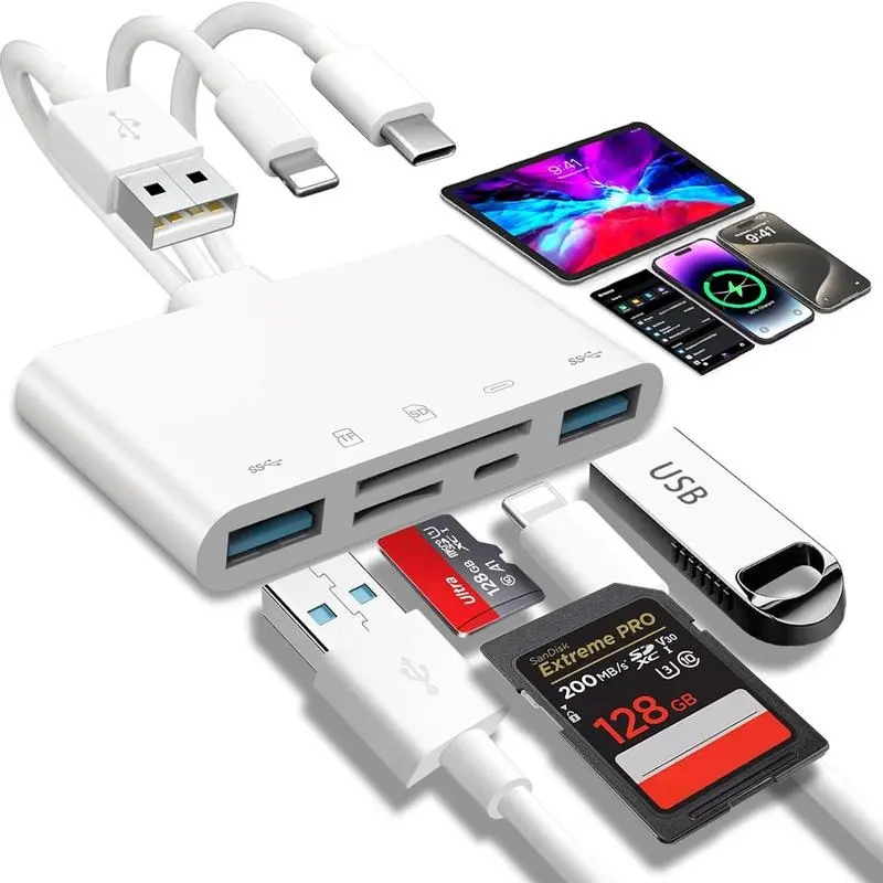 5-in-1 Memory Card Reader & OTG Adapter