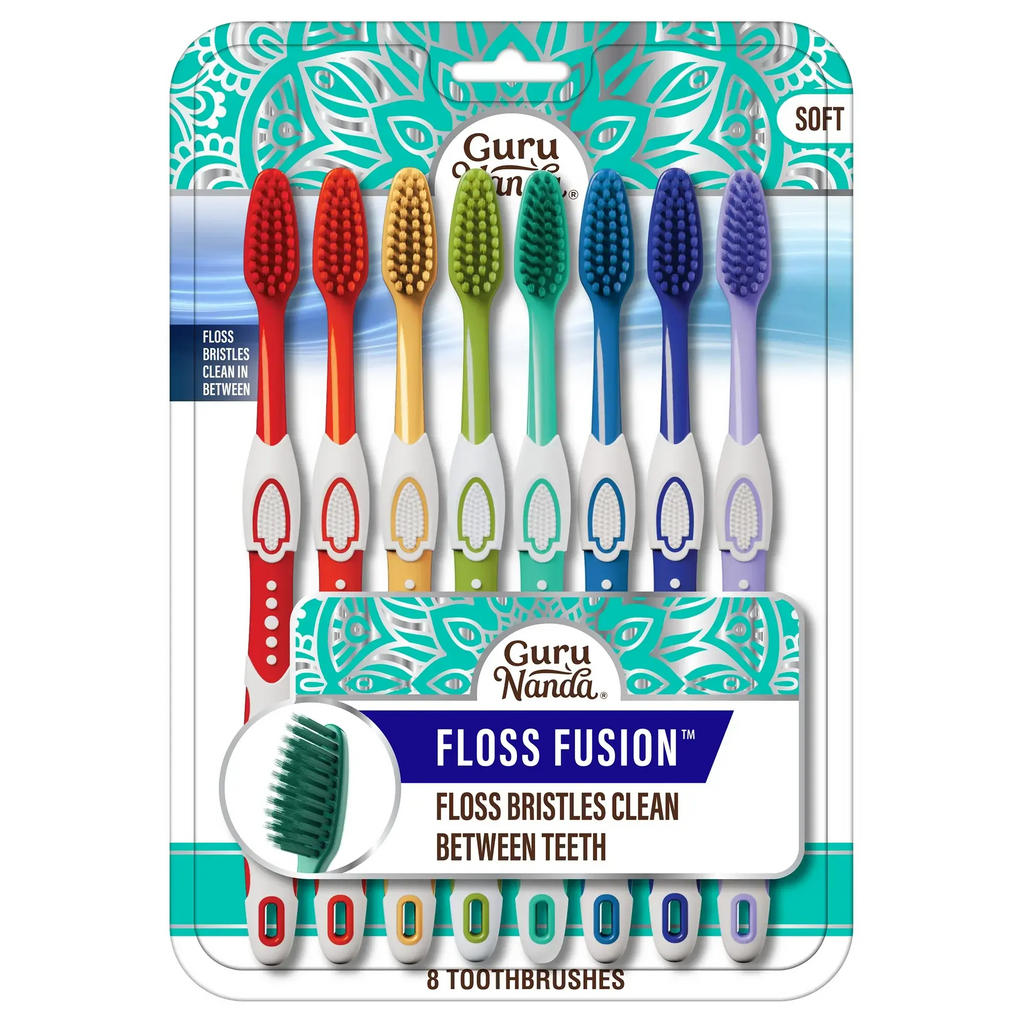 8-piece soft-bristle toothbrush set
