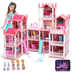 Princess Castle Dollhouse with Lights
