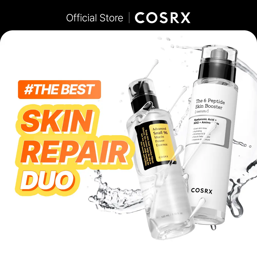 6 Peptide Serum + Snail Mucin Essence Skin Repair Duo