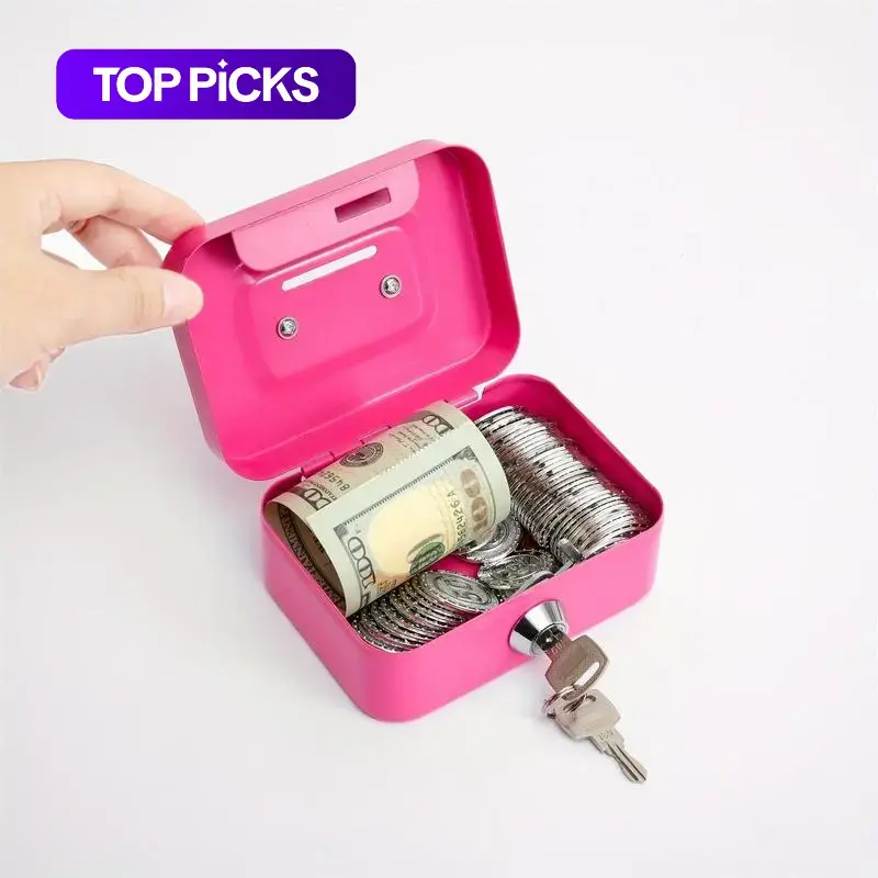 Mini Metal Piggy Bank with Key Lock