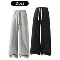 Men's Fleece-Lined Warm Sweatpants | Drawstring design, loose fit—suitable for autumn and winter wear.