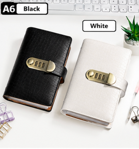 A6 Leather Journal with Combination Lock – 100 Pages