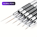 6-Piece Nail Art Striping Brush Set