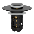 3-in-1 Pop-Up Sink Drain Strainer with Removable Basket | Fits 1.1"–2.36" Drains | Matte Black & More