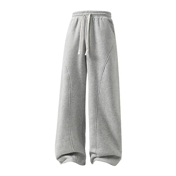 Men's Fleece-Lined Warm Sweatpants | Drawstring design, loose fit—suitable for autumn and winter wear.