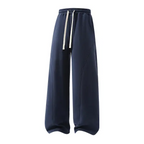 Men's Fleece-Lined Warm Sweatpants | Drawstring design, loose fit—suitable for autumn and winter wear.