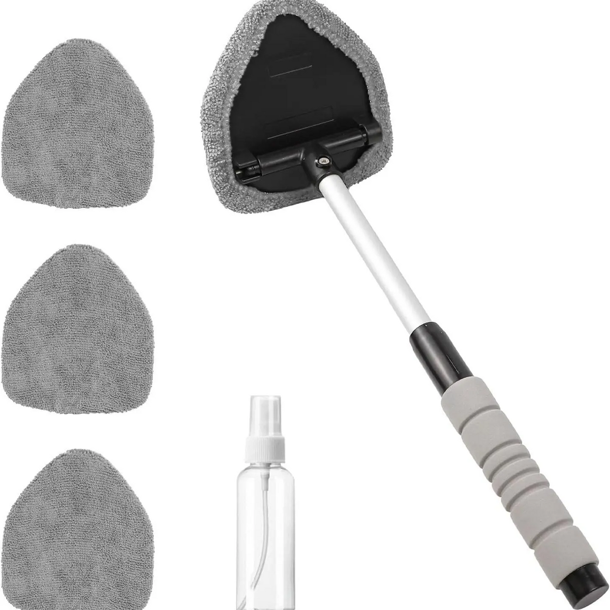 Car Windshield Cleaner – Microfiber Window Cleaning Tool with 180° Swivel Head & Extendable Handle