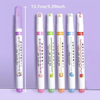 6-Piece Fluorescent Highlighter Marker Set