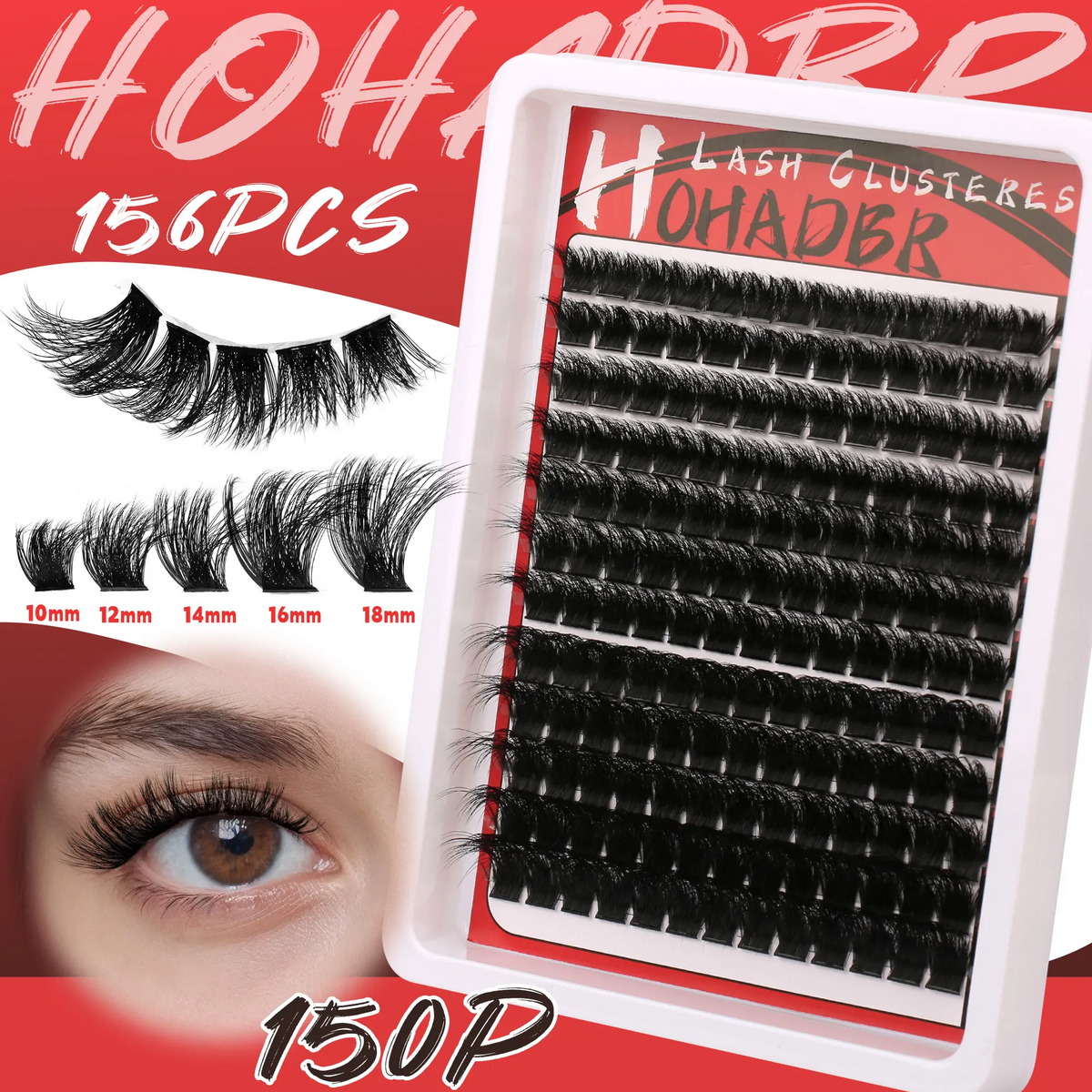 Flora Lash Extension Kit – Ultra-Dense Clusters, 3 Styles
