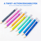 iiGEN 36-Color Erasable Gel Pen Set | 0.6mm Fine Tip, Ergonomic Hexagonal Grip