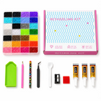 42,000Pcs Rhinestone Kit – 42 Colors 3mm Round Glitter Gems for Nail Art & DIY Crafts