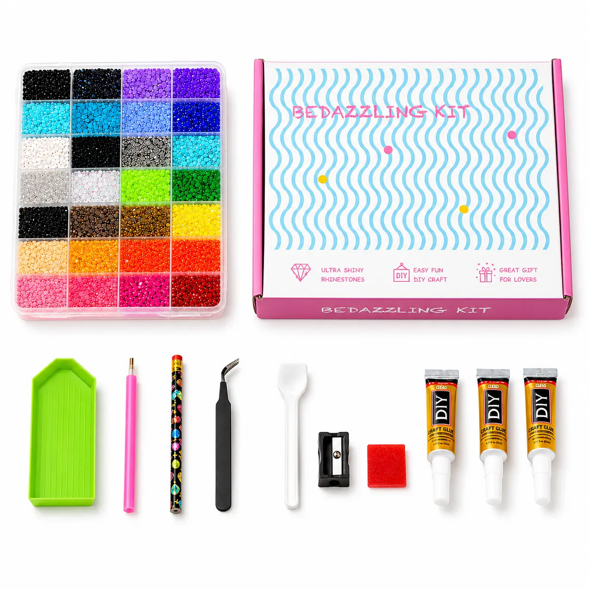 42,000Pcs Rhinestone Kit – 42 Colors 3mm Round Glitter Gems for Nail Art & DIY Crafts