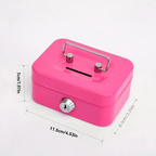 Mini Metal Piggy Bank with Key Lock