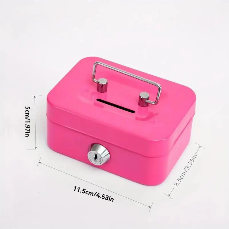 Mini Metal Piggy Bank with Key Lock