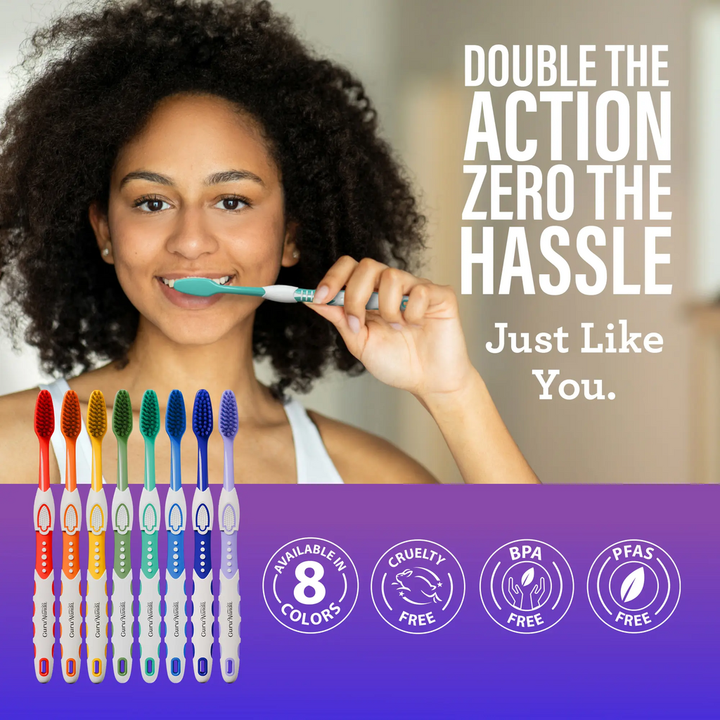 8-piece soft-bristle toothbrush set