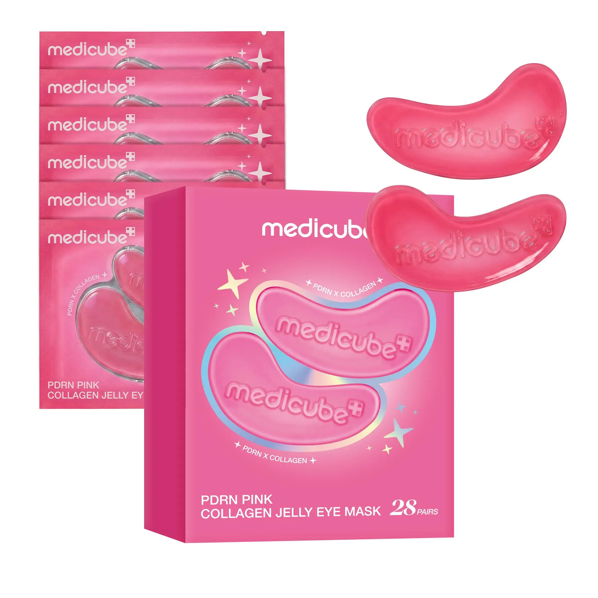 PDRN Pink Collagen Jelly Eye Mask | Hydrogel Eye Patches with PDRN, Collagen & NAD+