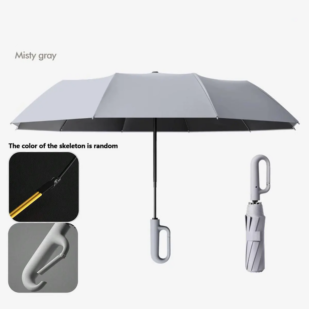Automatic Folding Umbrella – Windproof & Waterproof | 10-Rib Double Canopy | Men & Women