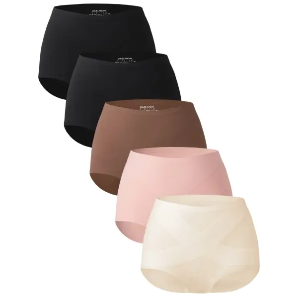 Women's Seamless High Waist Panties – 5-Pack, Buttery Soft Full Coverage Underwear (S-XL)