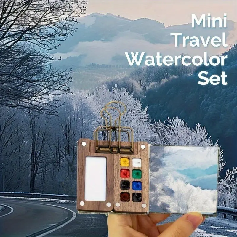 Mini Travel Watercolor Palette Set