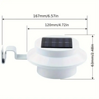 Solar LED Gutter Lights – Auto Sensor, Waterproof, for Garden, Stairs & Garage (White)