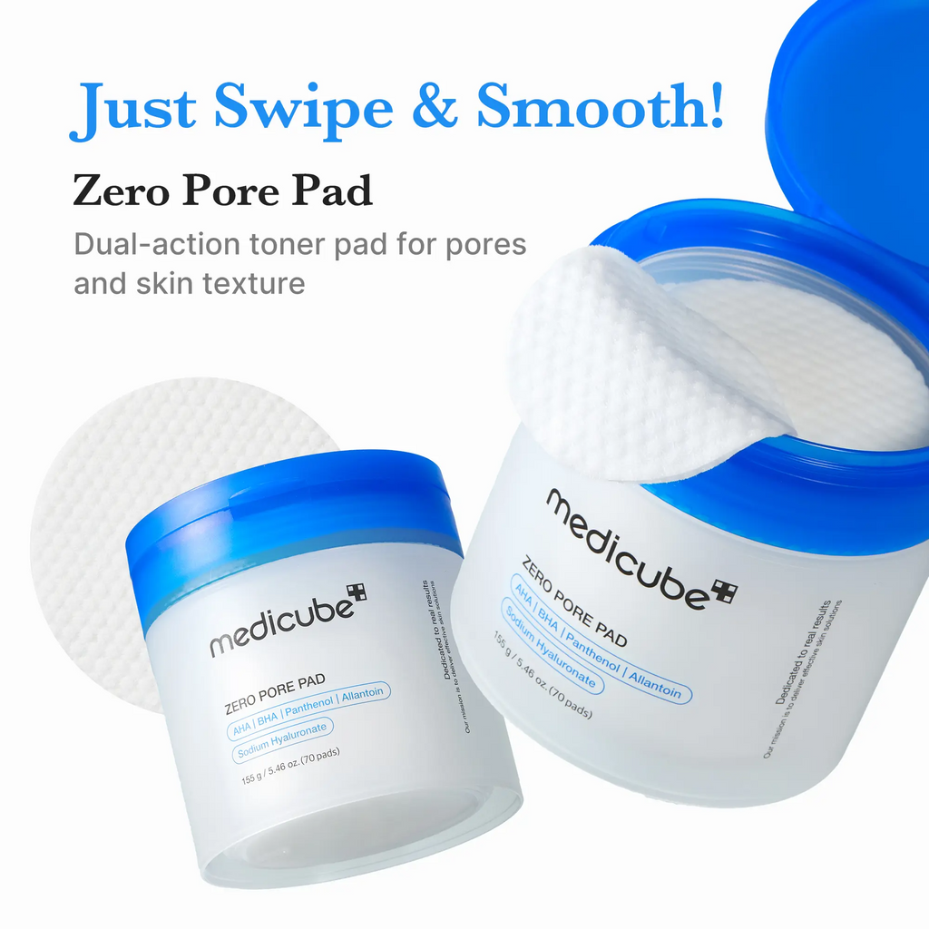 Zero Pore Pads – AHA + BHA Korean Toner Pads for Pore Minimizing & Exfoliation