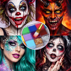 Athena 20-Color Face & Body Paint Palette – Waterproof, Non-Toxic, for Halloween & Artistic Makeup