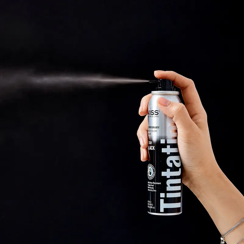 Kiss Tintation Temporary Hair Color Spray – Natural Black, Semi-Permanent Hair Dye
