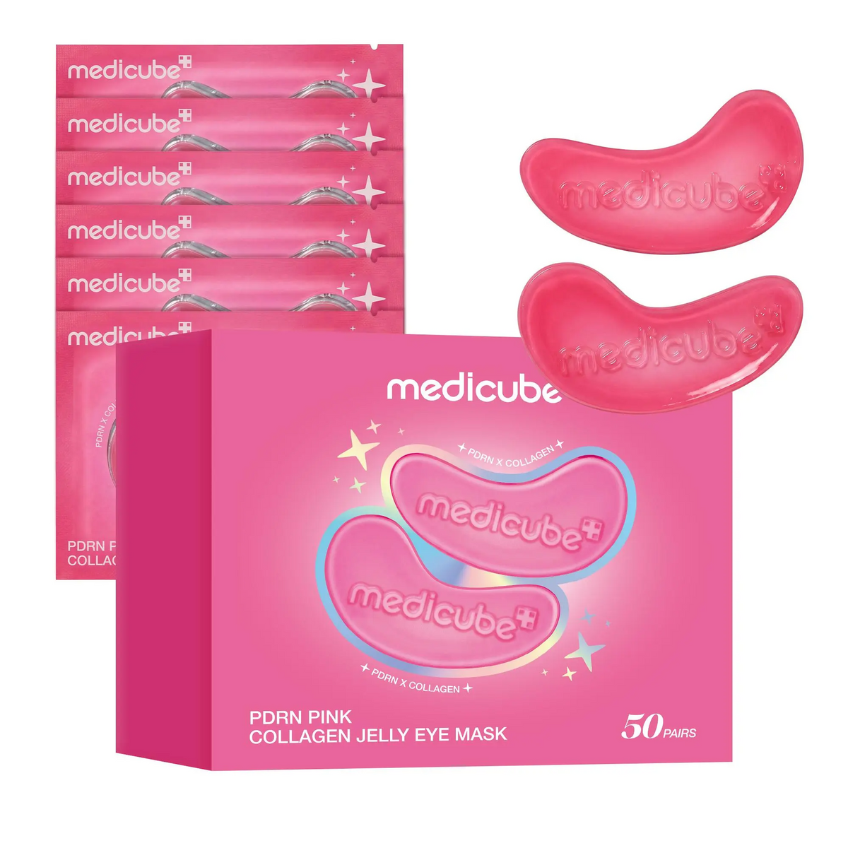 PDRN Pink Collagen Jelly Eye Mask | Hydrogel Eye Patches with PDRN, Collagen & NAD+