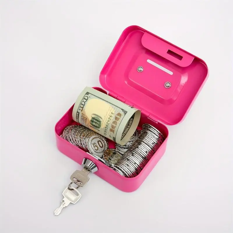 Mini Metal Piggy Bank with Key Lock