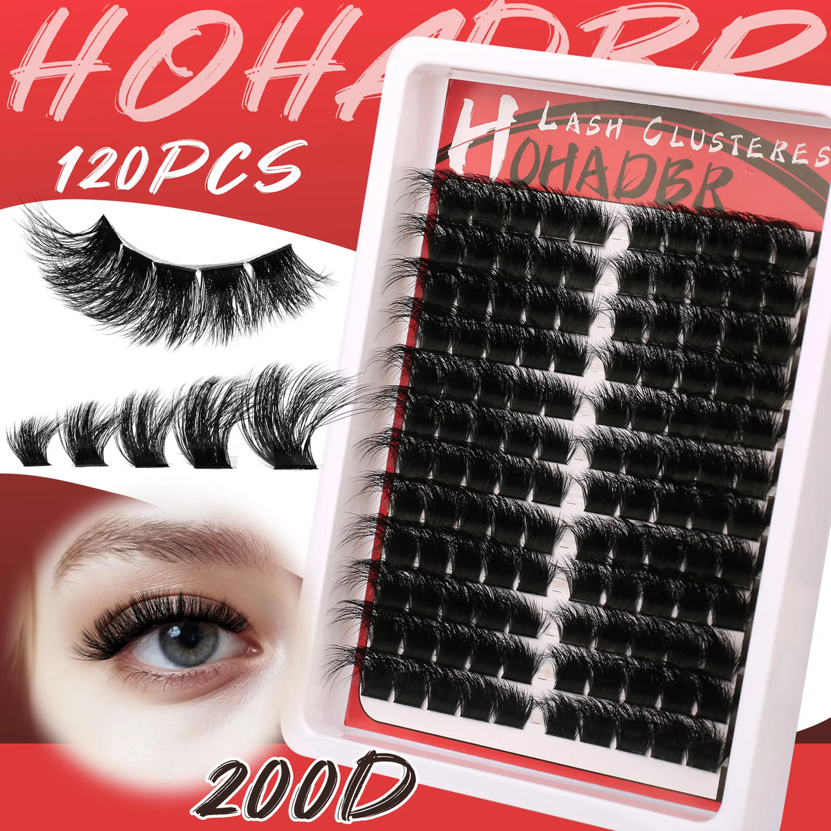 Flora Lash Extension Kit – Ultra-Dense Clusters, 3 Styles