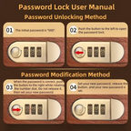 A6 Leather Journal with Combination Lock – 100 Pages