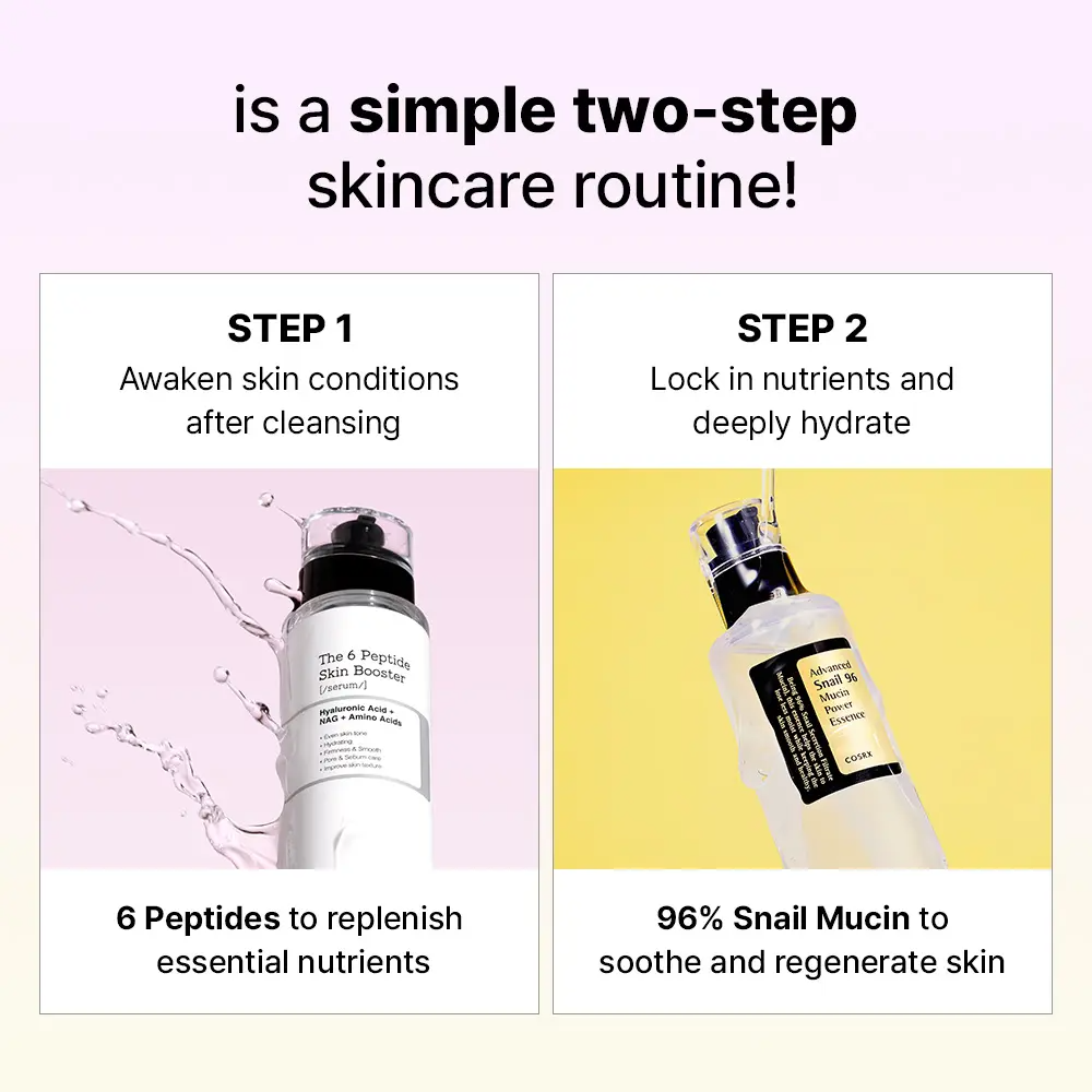 6 Peptide Serum + Snail Mucin Essence Skin Repair Duo