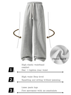 Men's Fleece-Lined Warm Sweatpants | Drawstring design, loose fit—suitable for autumn and winter wear.