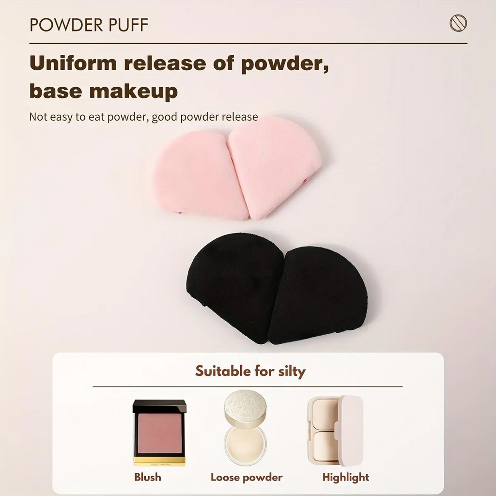 10-Pack Reusable Triangular Powder Puffs