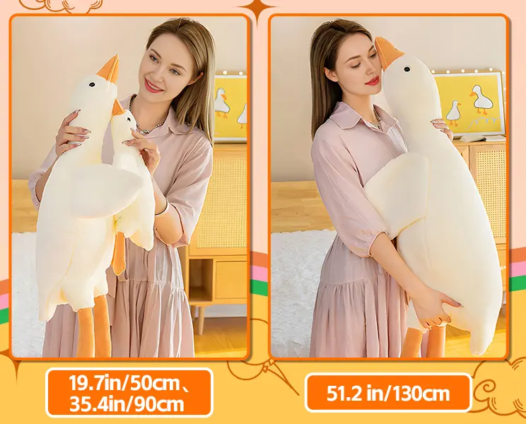 Giant White Goose Plush Pillow