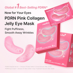 PDRN Pink Collagen Jelly Eye Mask | Hydrogel Eye Patches with PDRN, Collagen & NAD+