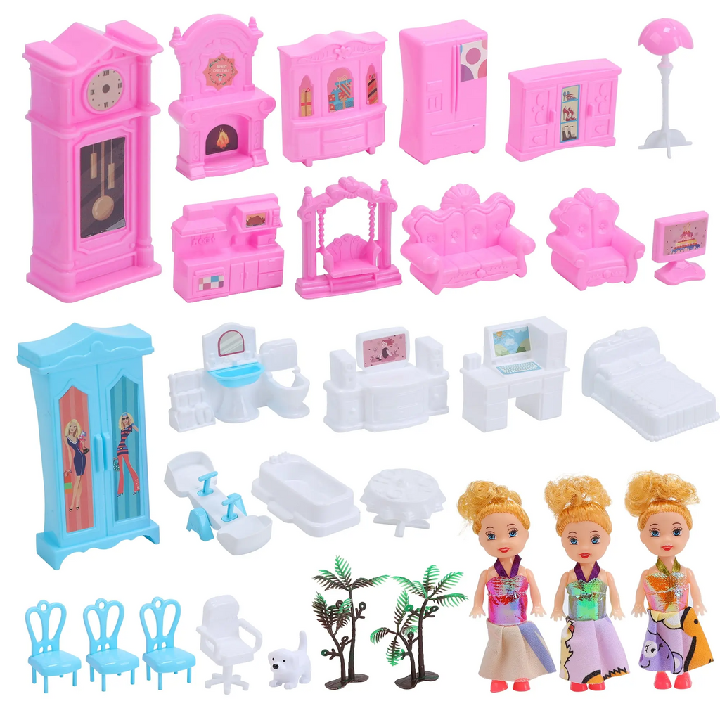 Princess Castle Dollhouse with Lights