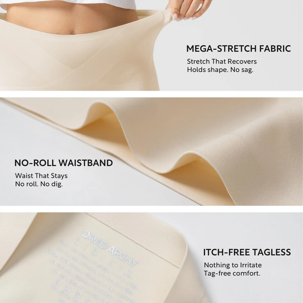 Women's Seamless High Waist Panties – 5-Pack, Buttery Soft Full Coverage Underwear (S-XL)
