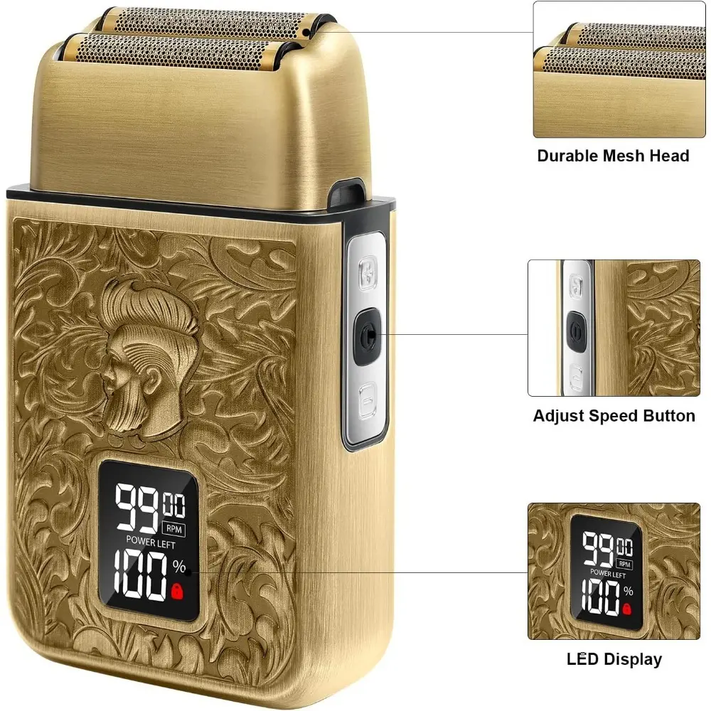 3-Speed Electric Head Shaver for Bald Men