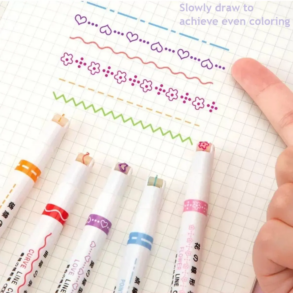 6-Piece Fluorescent Highlighter Marker Set