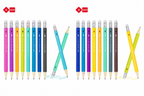 iiGEN 36-Color Erasable Gel Pen Set | 0.6mm Fine Tip, Ergonomic Hexagonal Grip