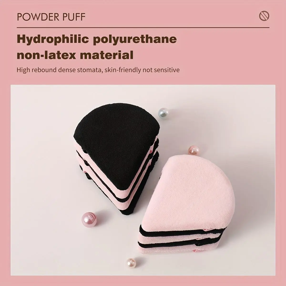 10-Pack Reusable Triangular Powder Puffs