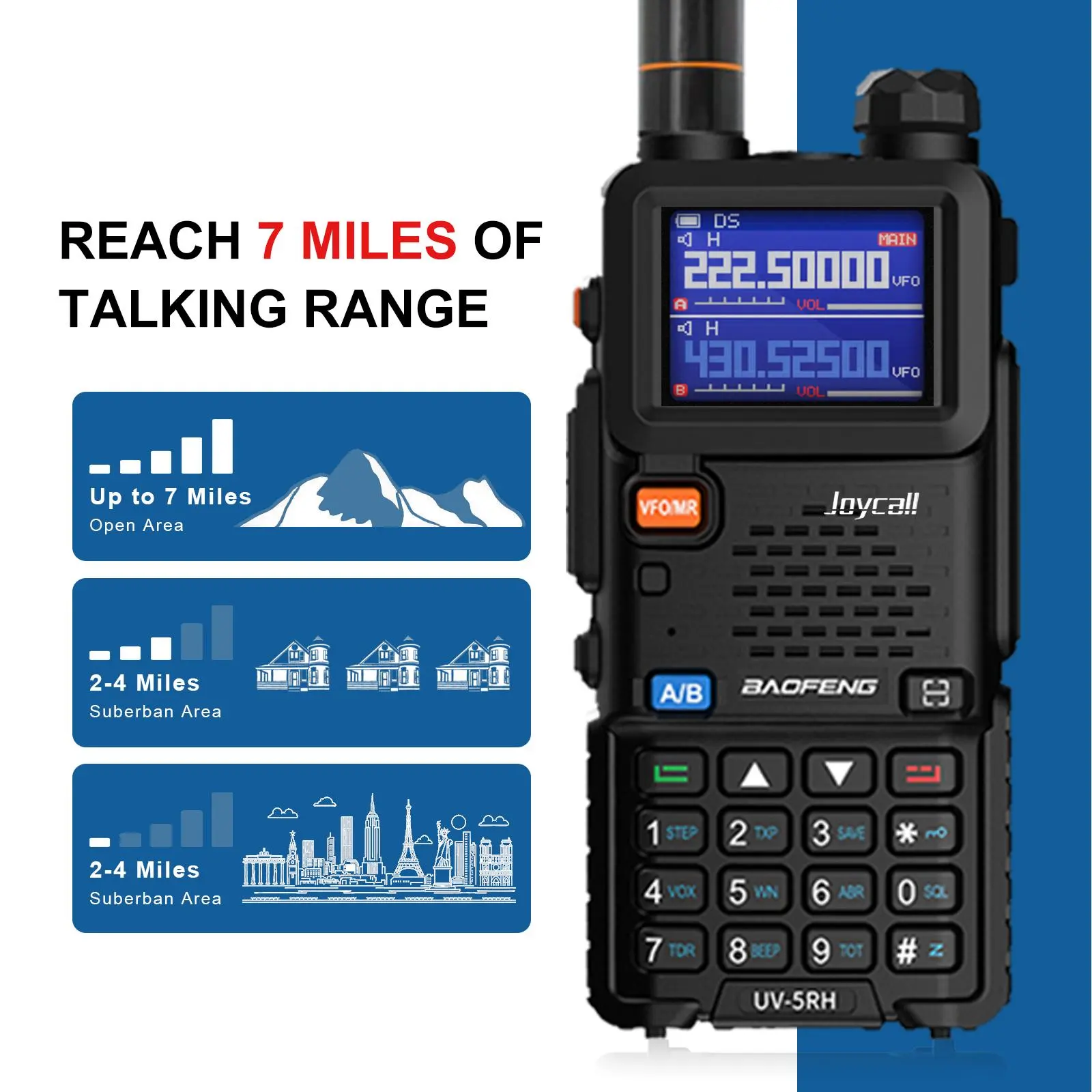 Long-Range Rechargeable Walkie Talkie
