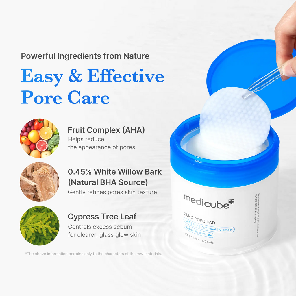Zero Pore Pads – AHA + BHA Korean Toner Pads for Pore Minimizing & Exfoliation
